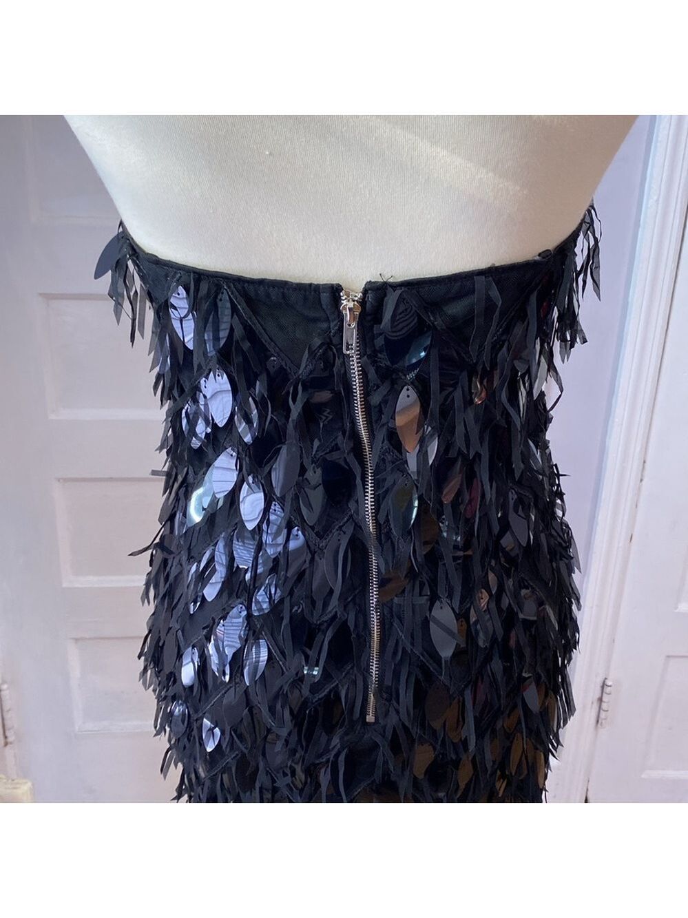 NWT Fashion Nova Feathery Twirl Mini Dress, Size M - Picture 7 of 17